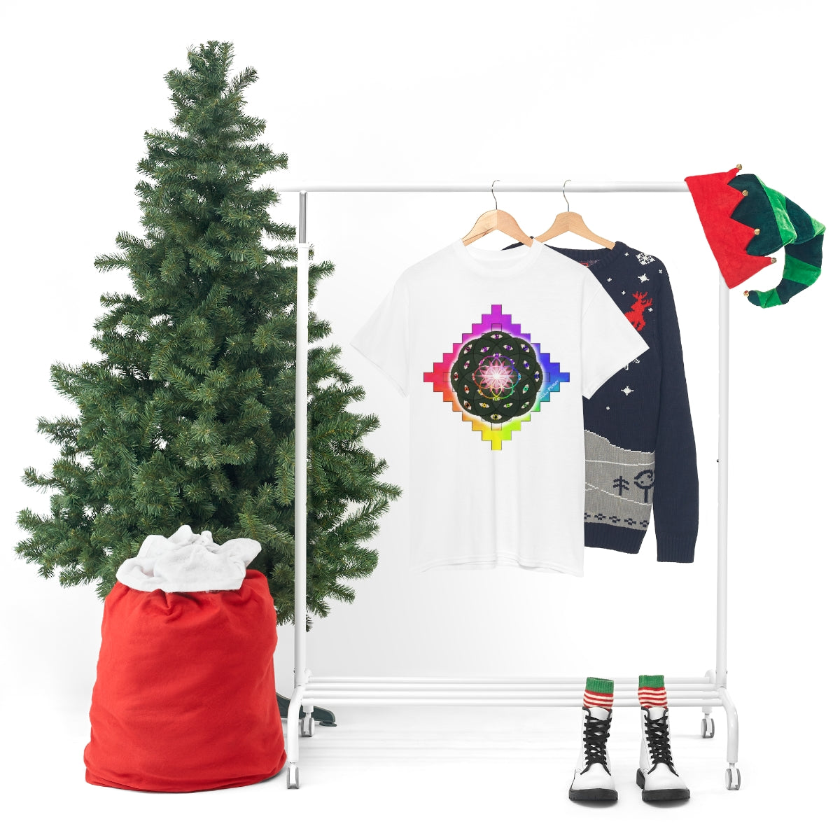 Geometric Cactus Heavy Cotton Tee