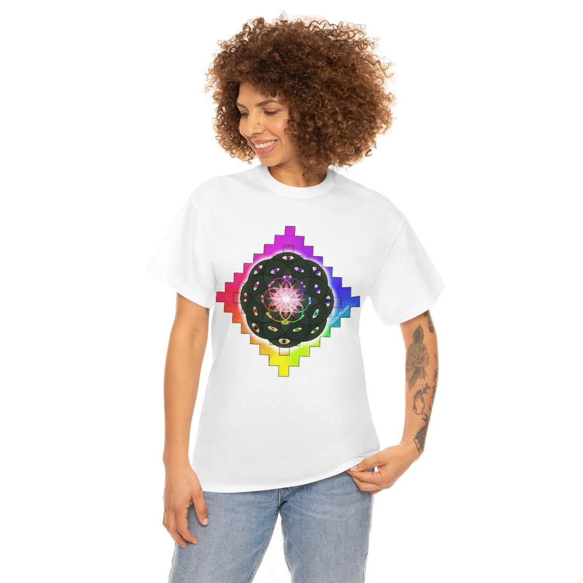 Geometric Cactus Heavy Cotton Tee