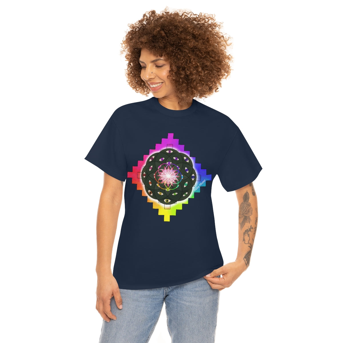 Geometric Cactus Heavy Cotton Tee