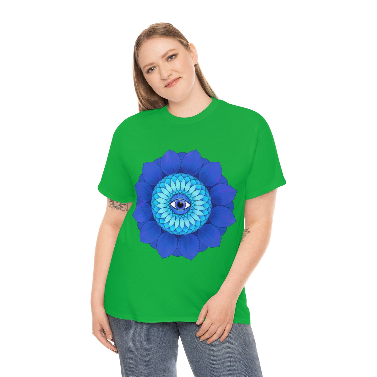 Mystic Blue Flower Cotton Shirt