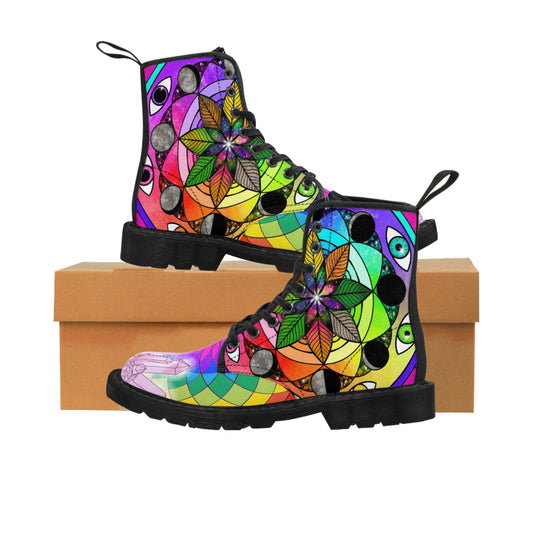 Women’s Rainbow Sacred Geometry Cosmic Boots