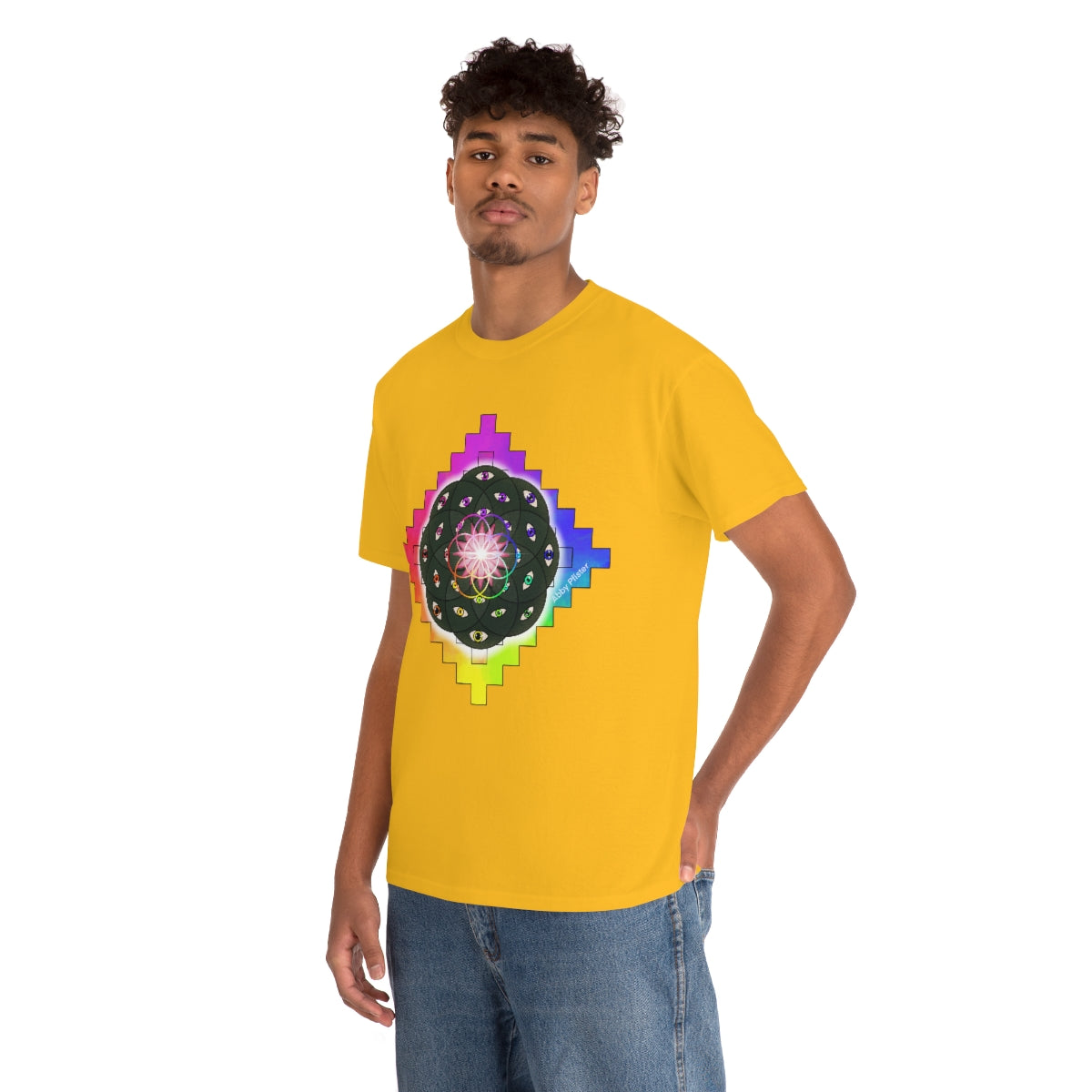 Geometric Cactus Heavy Cotton Tee