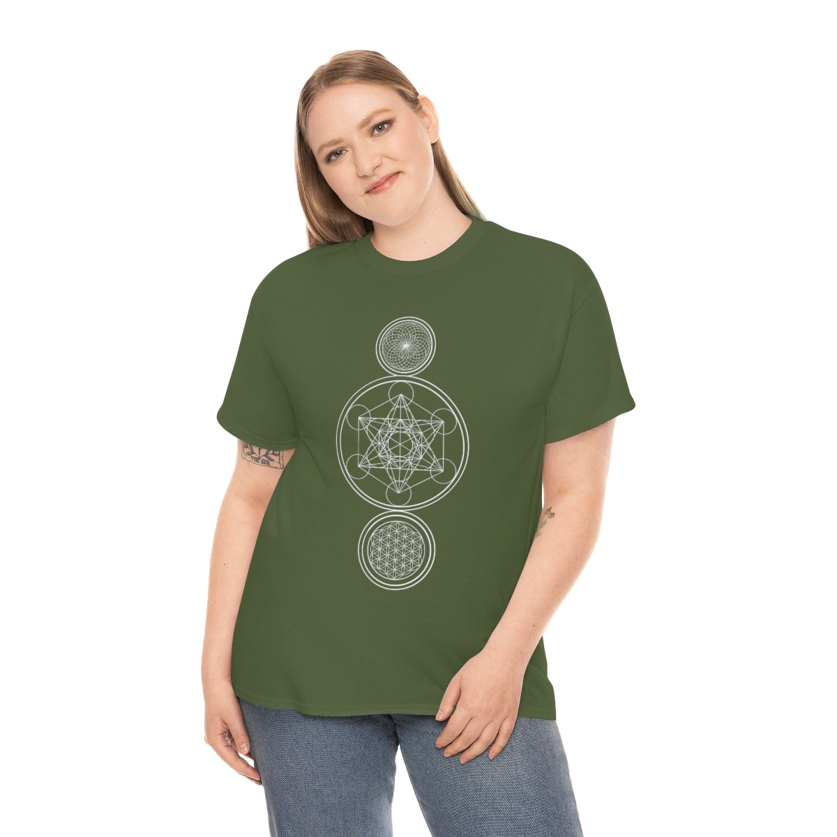 Sacred Geometry Black Cotton Shirt
