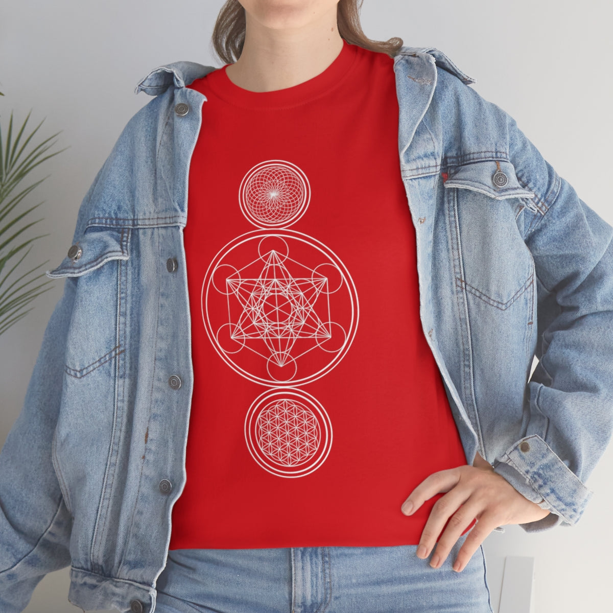 Sacred Geometry Black Cotton Shirt
