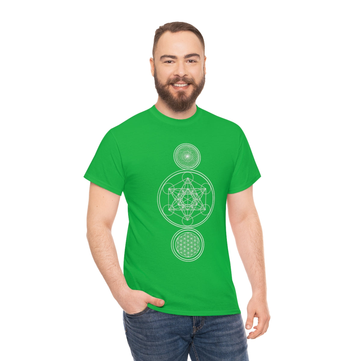Sacred Geometry Black Cotton Shirt