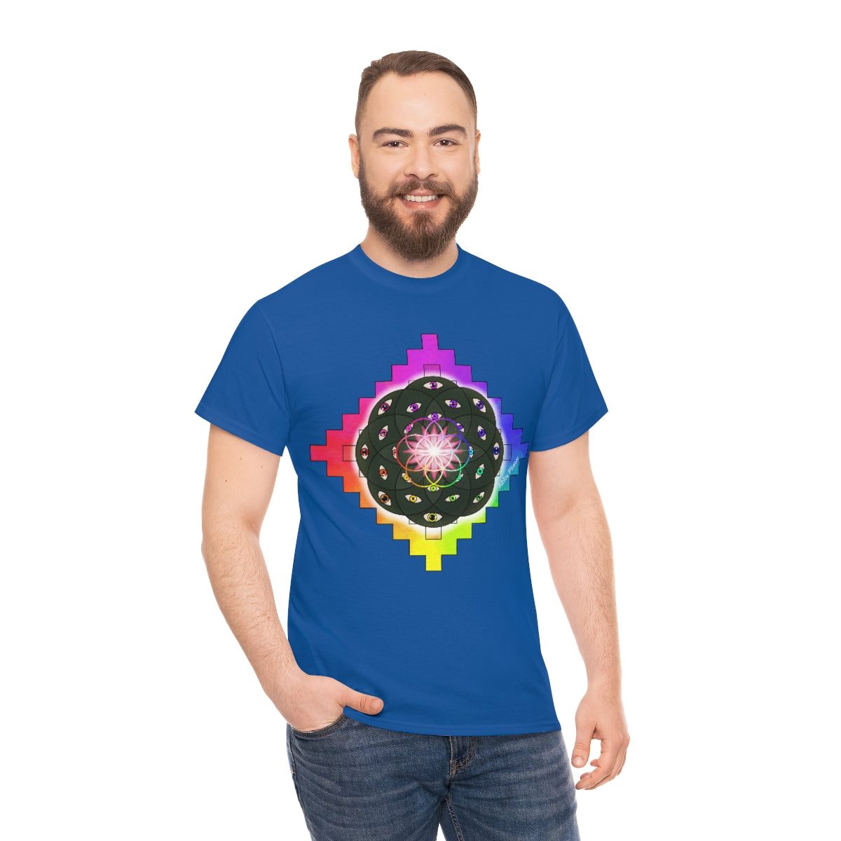 Geometric Cactus Heavy Cotton Tee