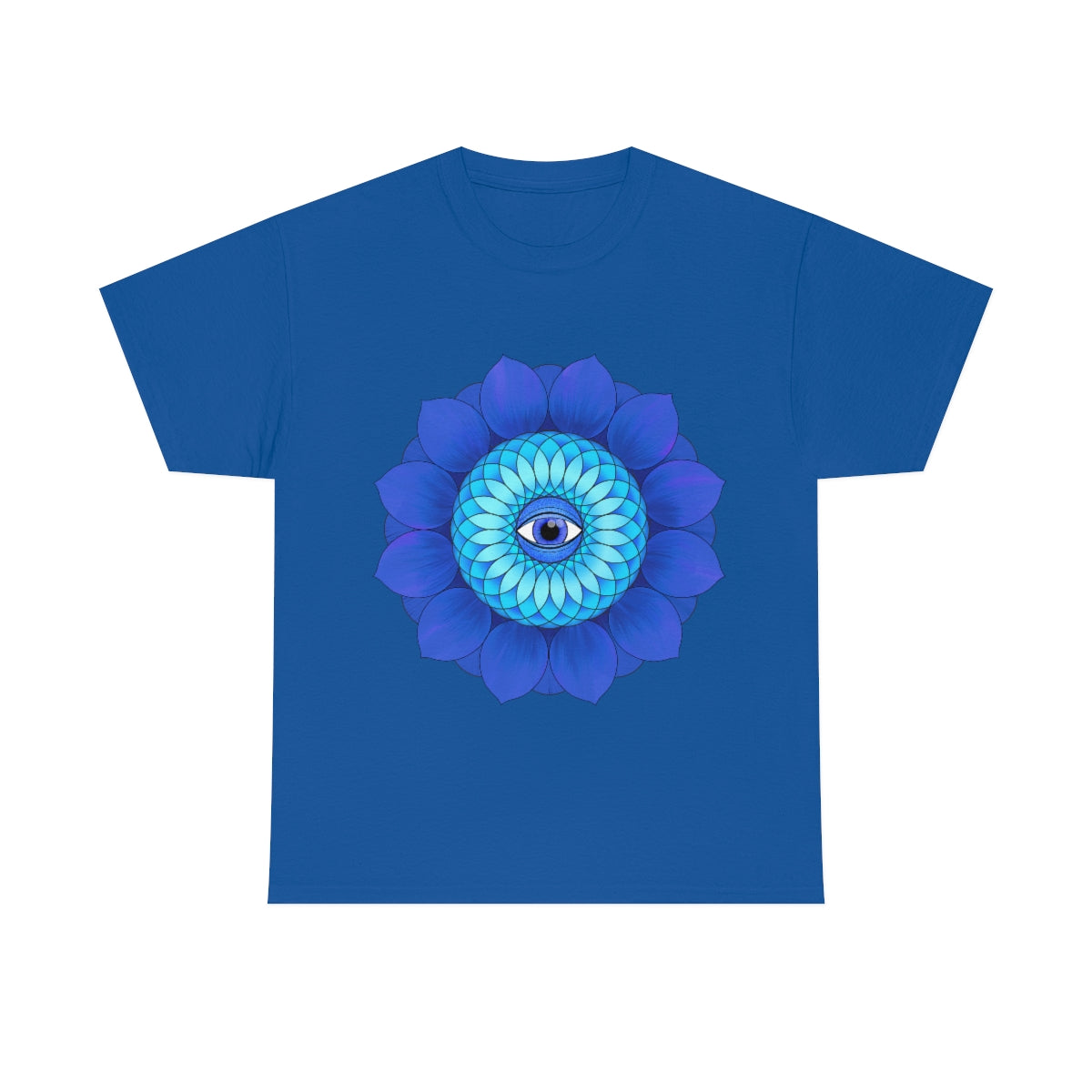 Mystic Blue Flower Cotton Shirt