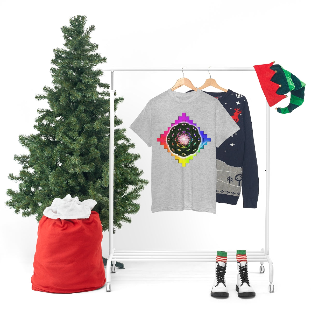 Geometric Cactus Heavy Cotton Tee