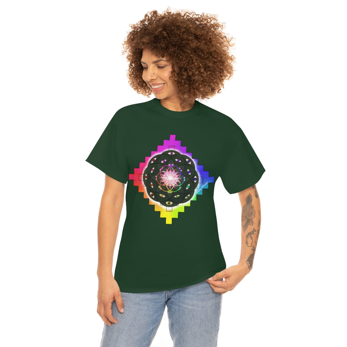 Geometric Cactus Heavy Cotton Tee