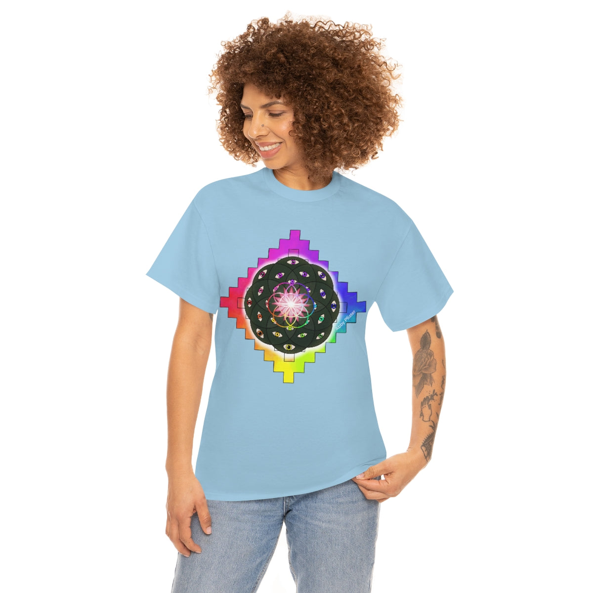 Geometric Cactus Heavy Cotton Tee