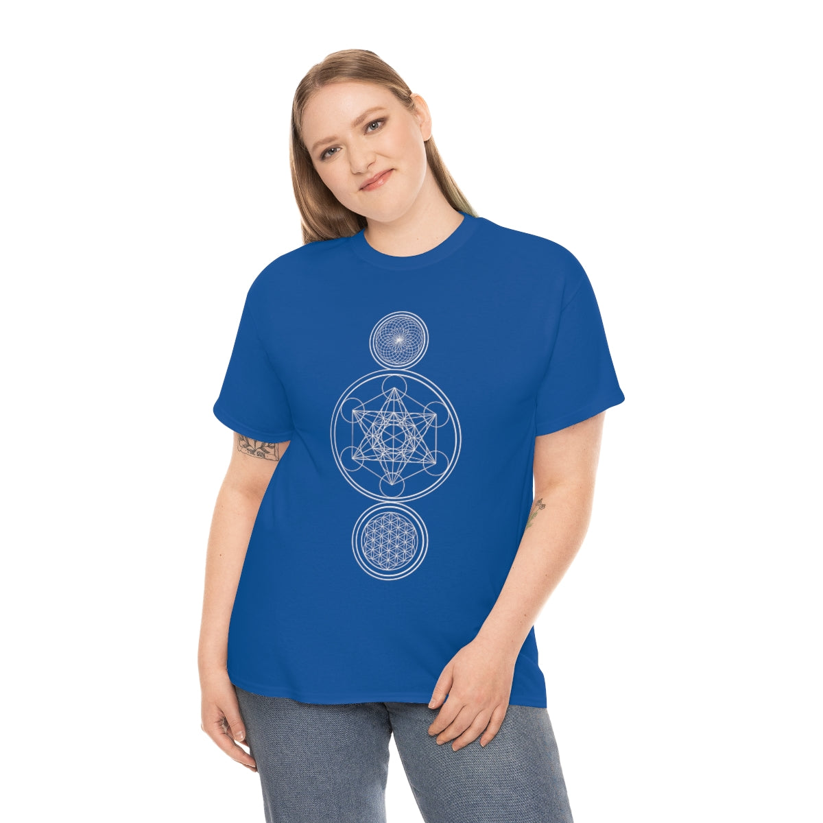 Sacred Geometry Black Cotton Shirt