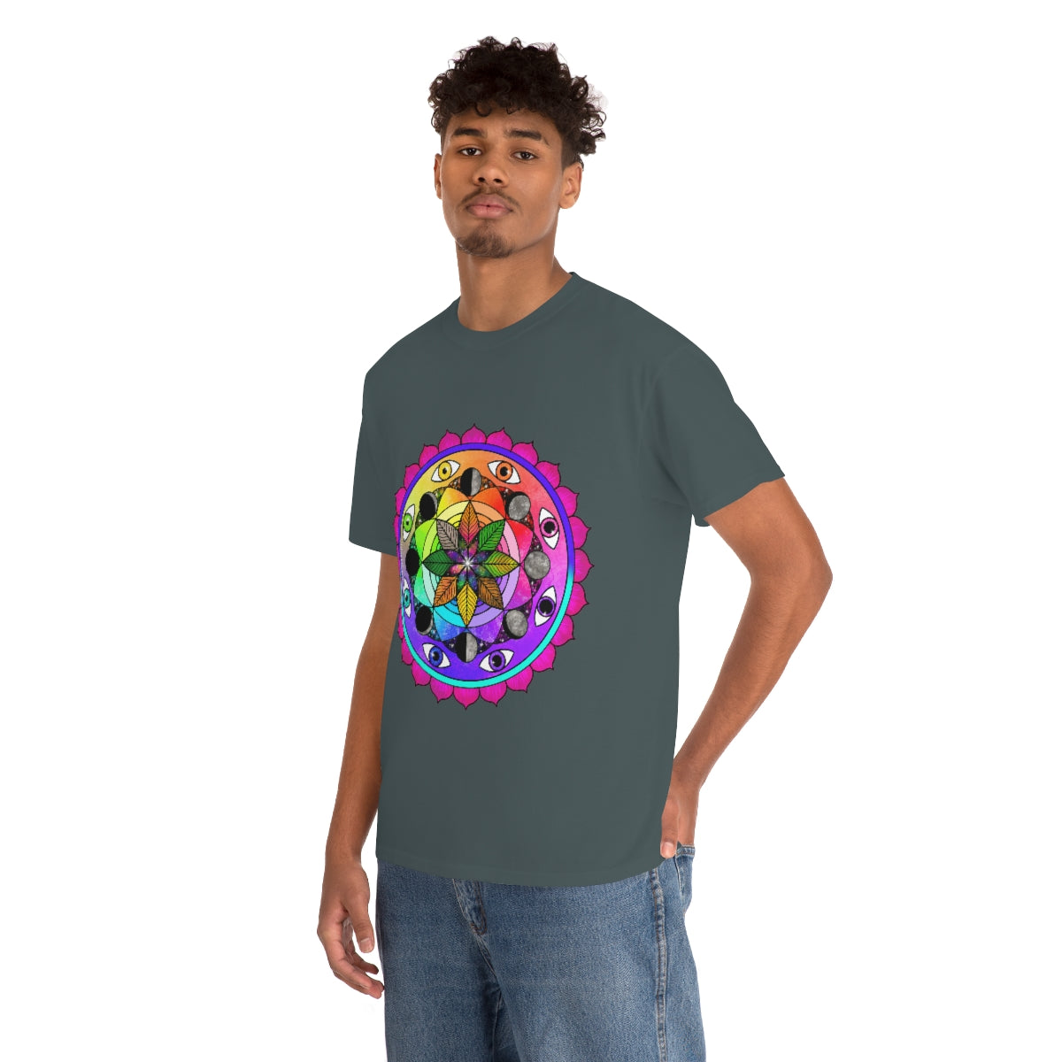 Rainbow Vision Mandala Cotton Shirt
