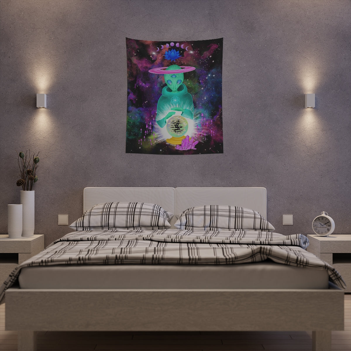 Ascended Alien  Wall Tapestry