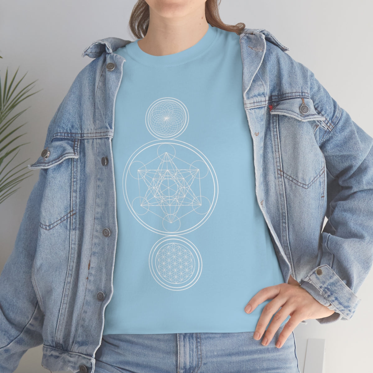 Sacred Geometry Black Cotton Shirt