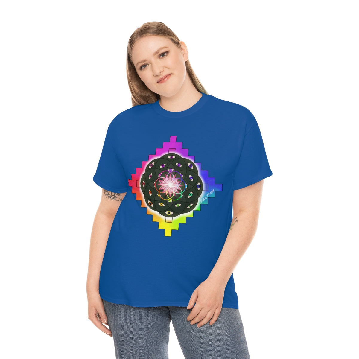 Geometric Cactus Heavy Cotton Tee