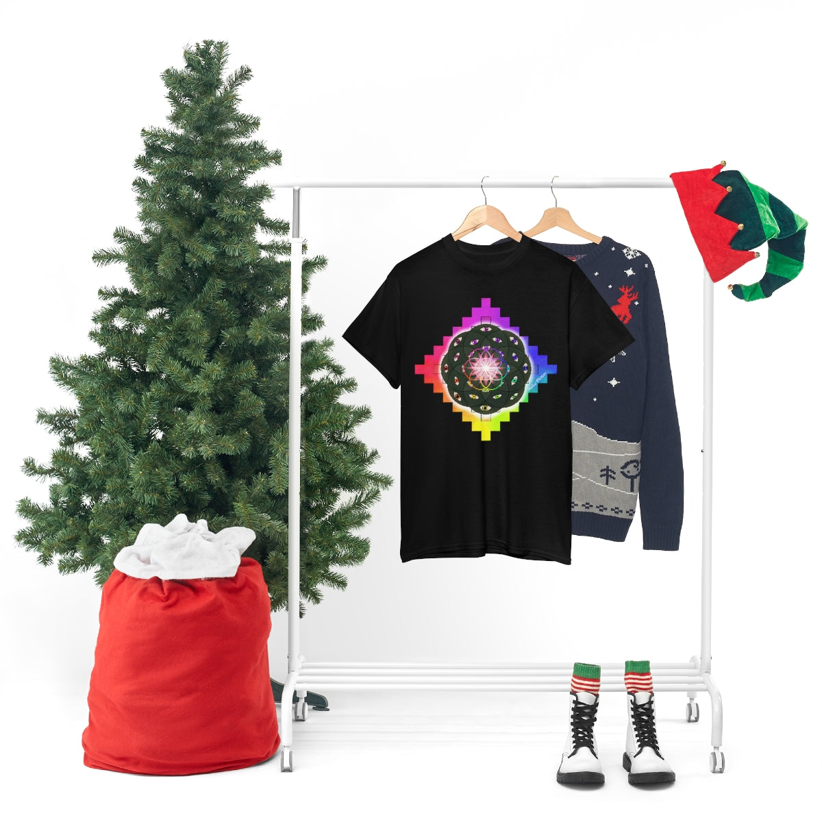 Geometric Cactus Heavy Cotton Tee