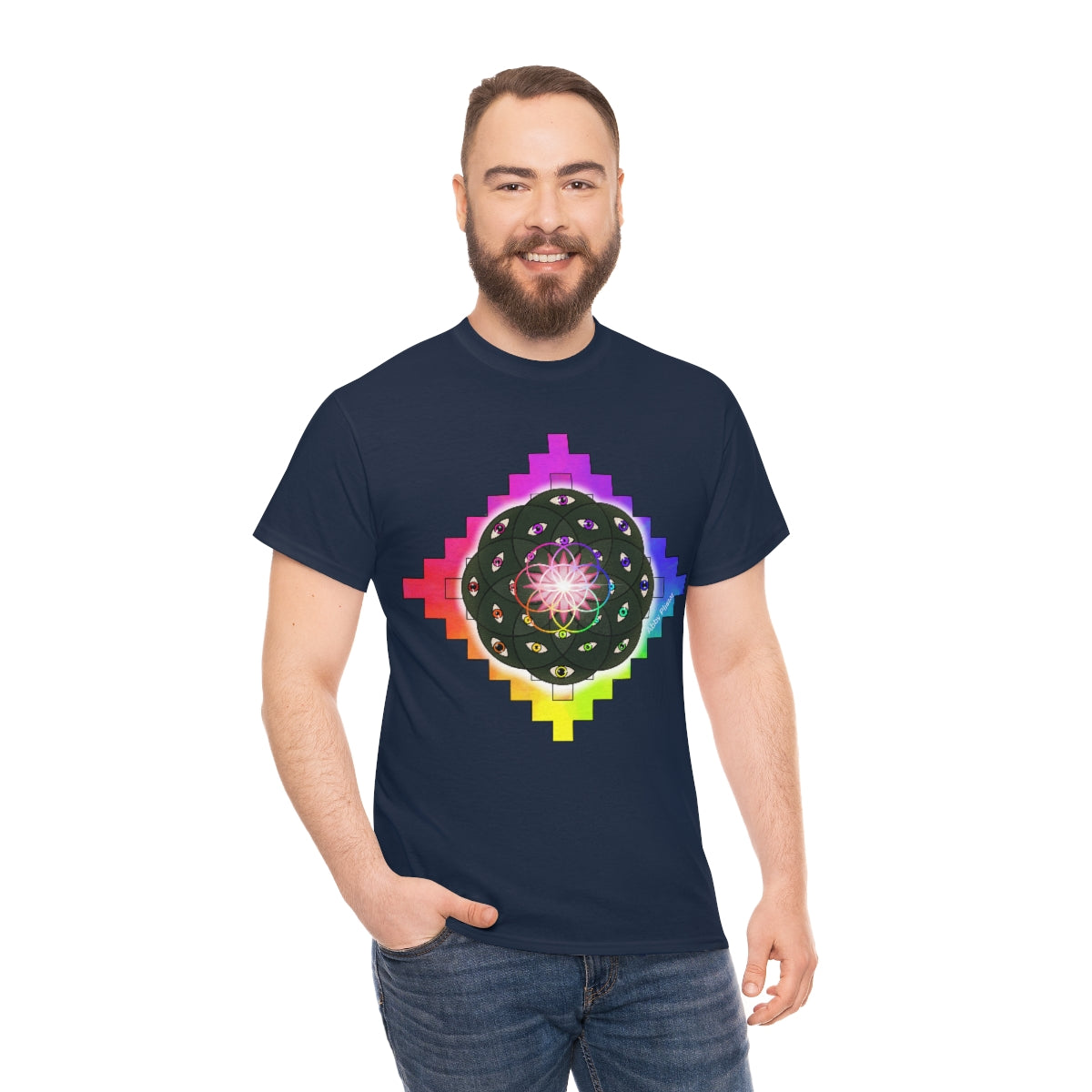 Geometric Cactus Heavy Cotton Tee