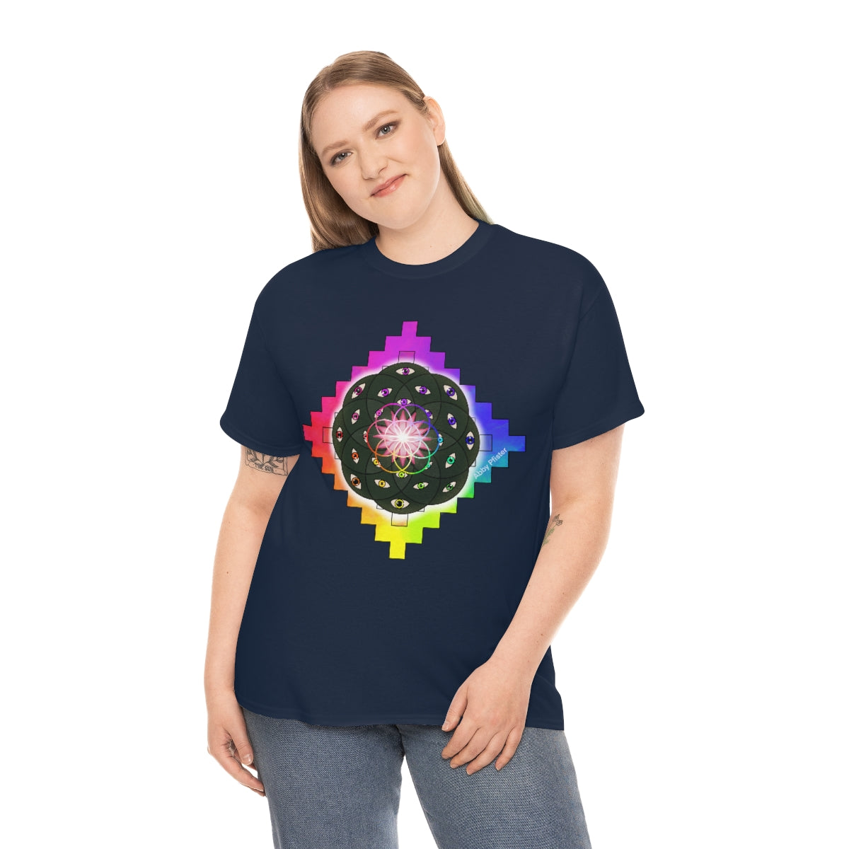 Geometric Cactus Heavy Cotton Tee