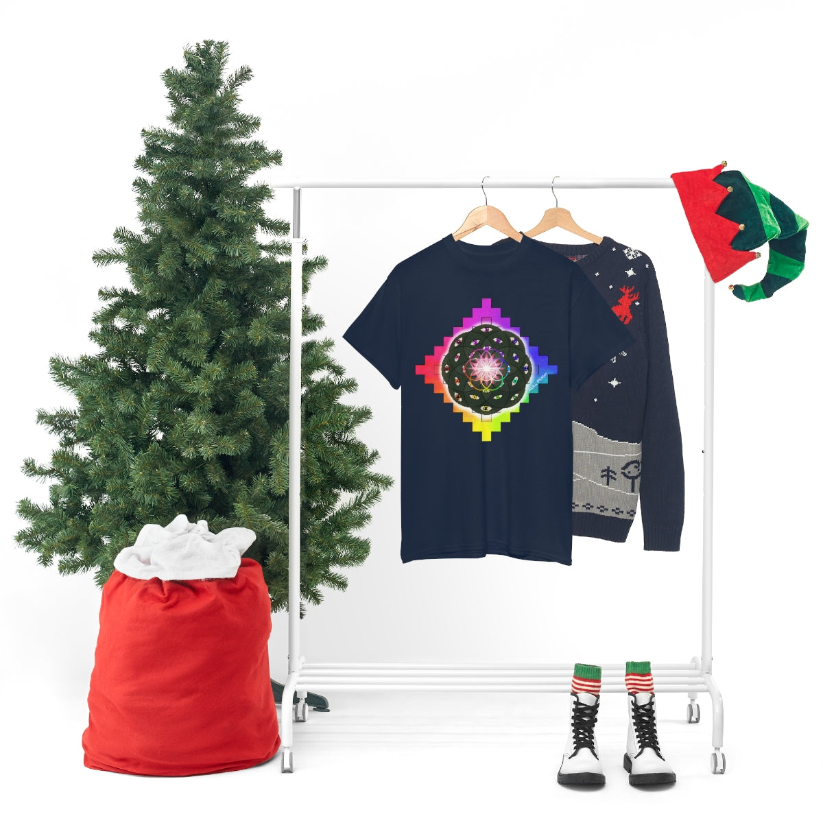 Geometric Cactus Heavy Cotton Tee