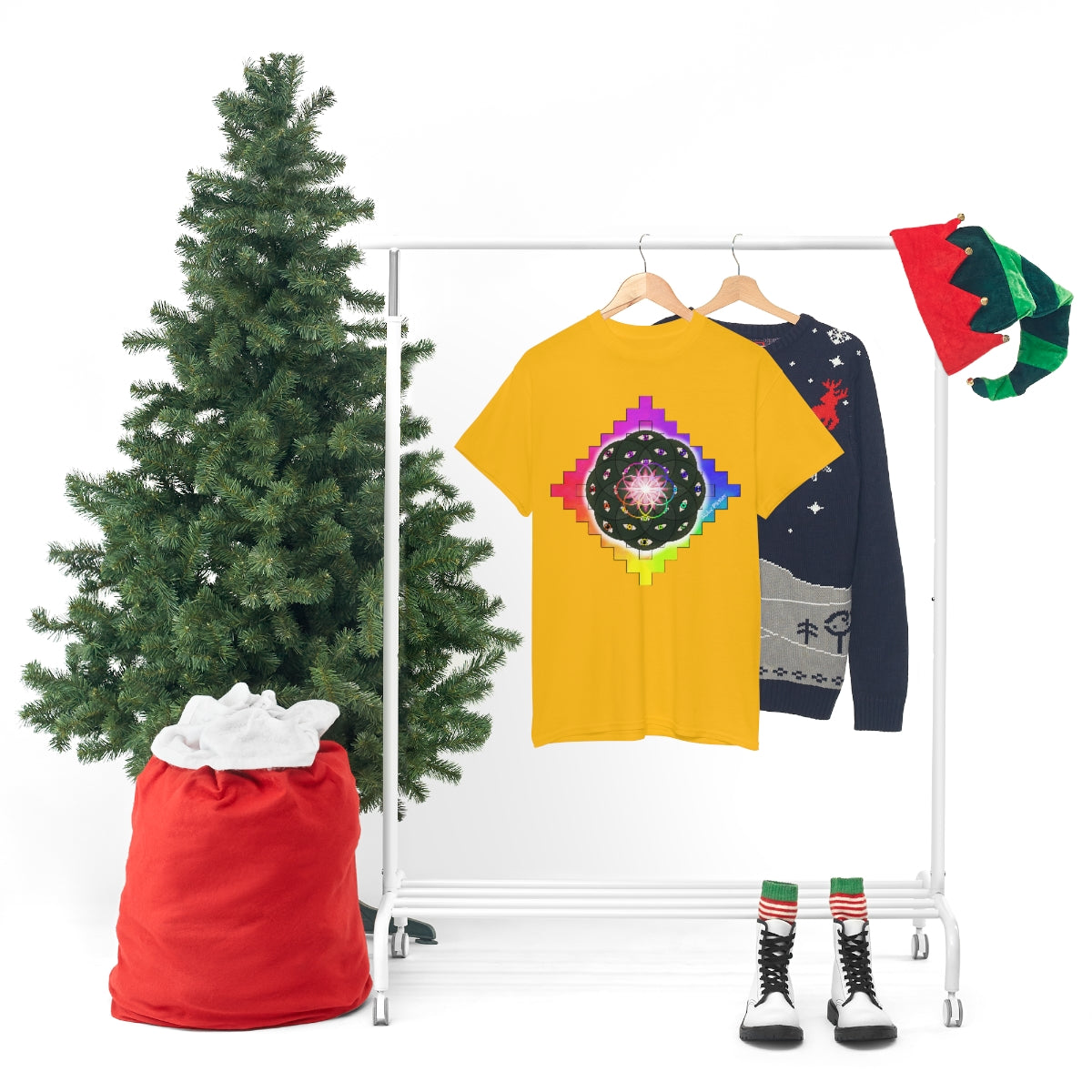 Geometric Cactus Heavy Cotton Tee