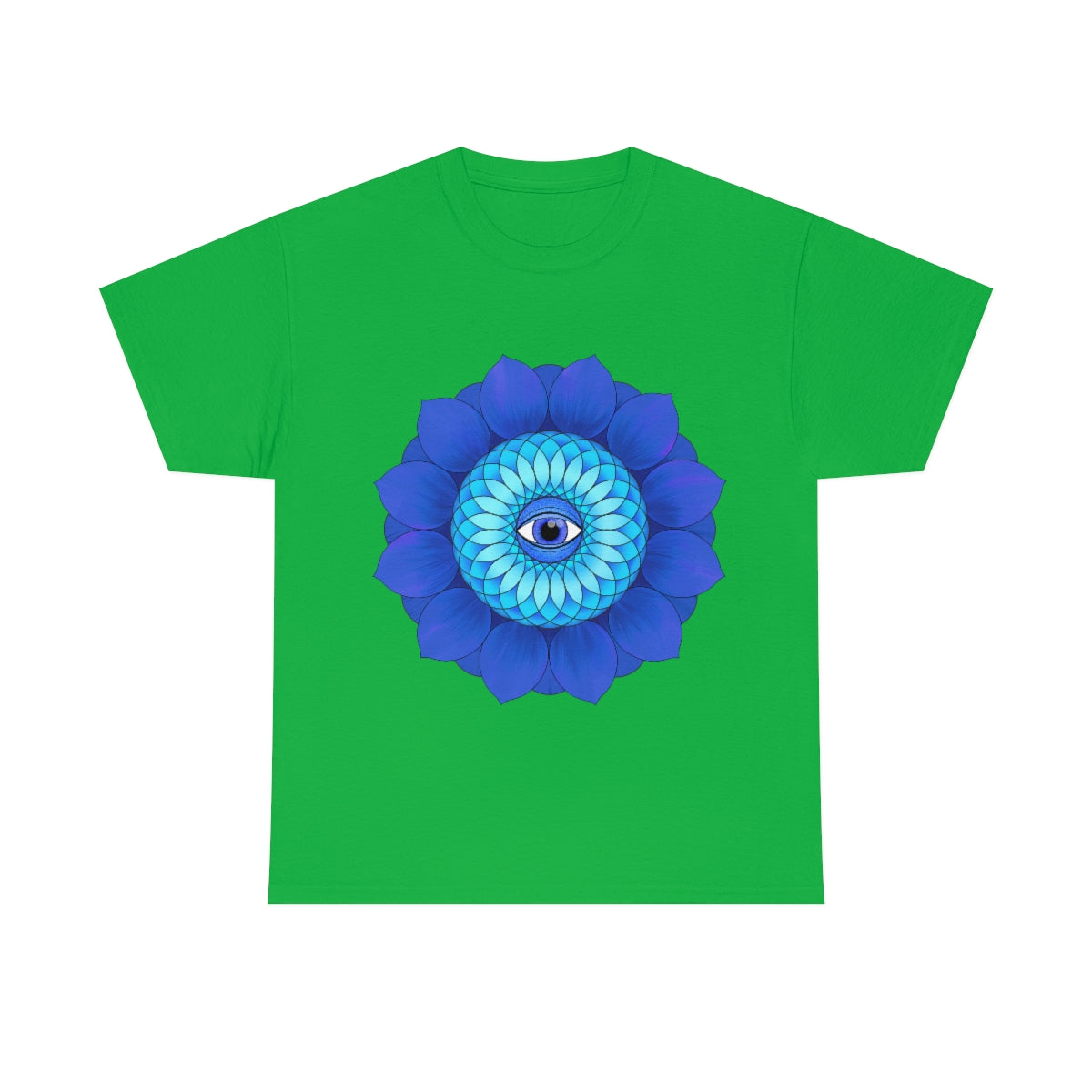 Mystic Blue Flower Cotton Shirt