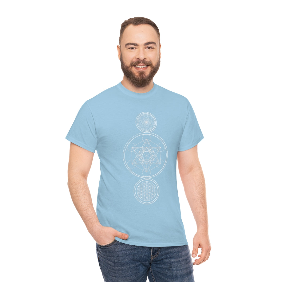 Sacred Geometry Black Cotton Shirt