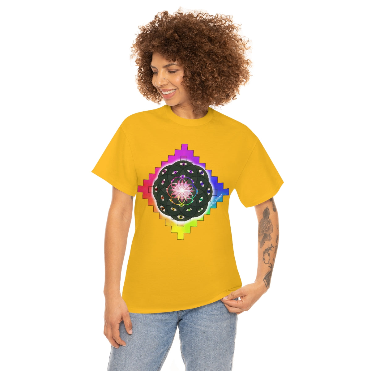 Geometric Cactus Heavy Cotton Tee