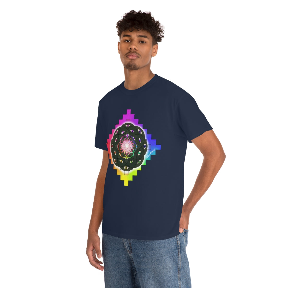 Geometric Cactus Heavy Cotton Tee