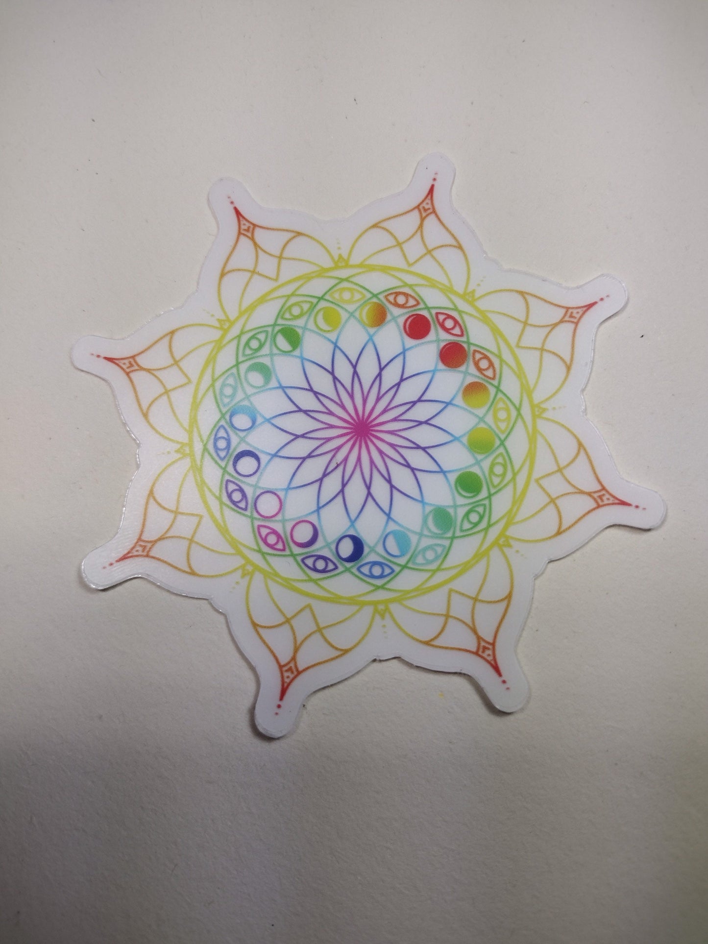Clear Rainbow Geometry Sticker