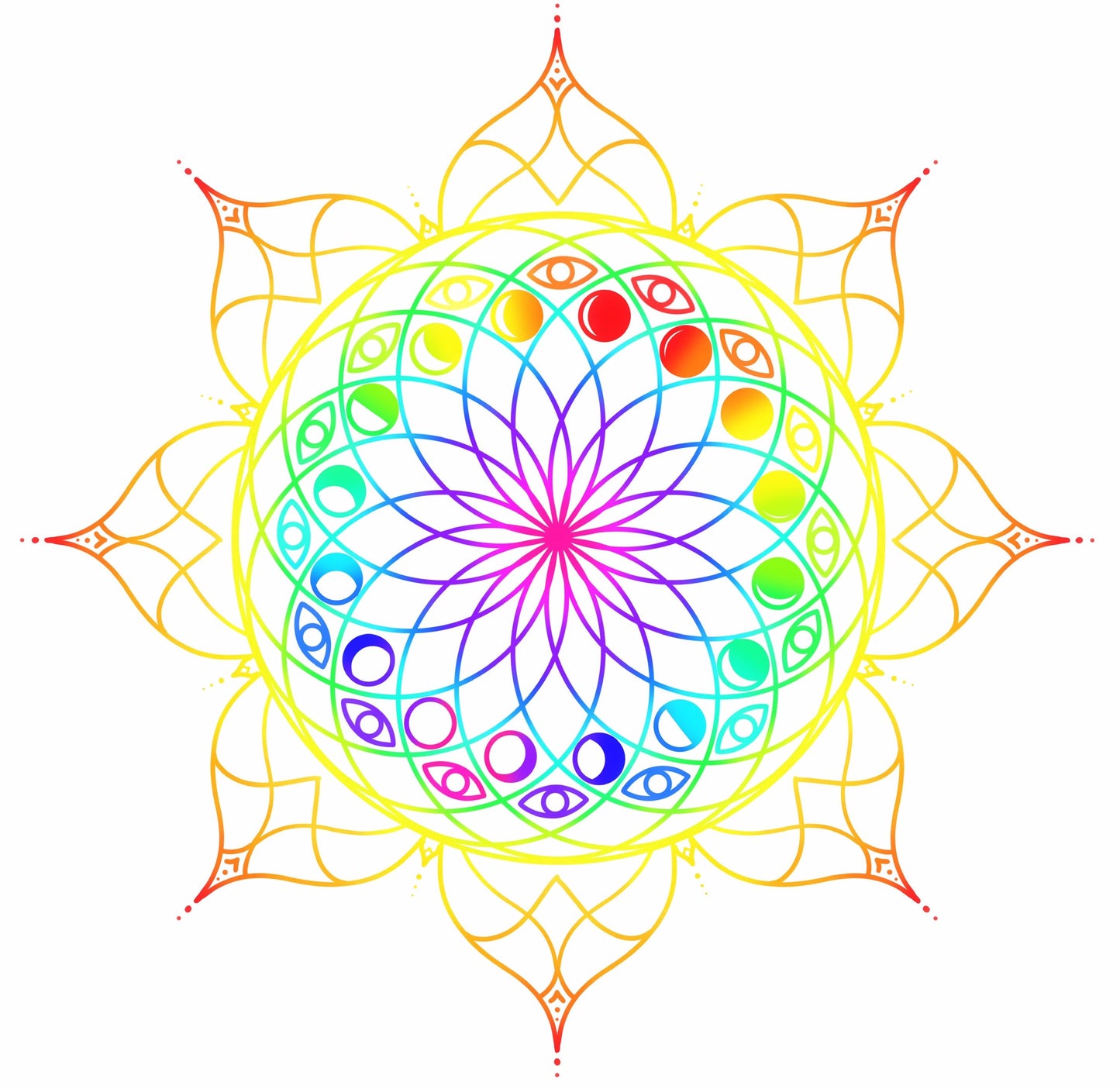Clear Rainbow Geometry Sticker