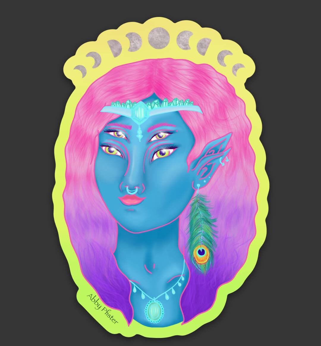 Alien Princess Sticker